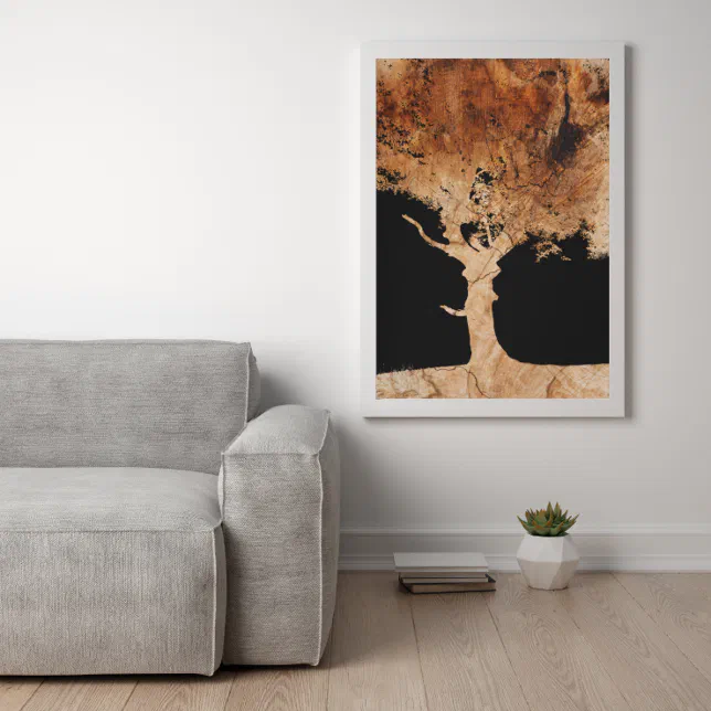 Wood tree canvas print