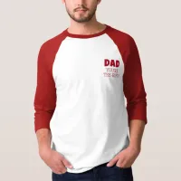 Tee-Rific Dad Red And White Golf Pun T-Shirt