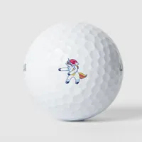 Christmas Unicorn Golf Balls