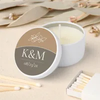 Thin Line Minimalist Wedding Warm Ash ID919 Mini Candle Favors