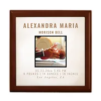 Newborn Baby Time Capsule Photo Wood Keepsake Gift Box