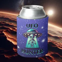 UFO Hunter | Ai Art with UFO and Alien Can Cooler