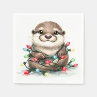 Christmas Otter Napkins