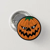 Evil Pumpkin Creepy Kids Halloween Party Button