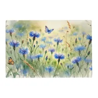 Watercolor Blue Floral Cornflower Germany | Placemat