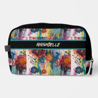 Vibrant Doodle Flowers  Dopp Kit