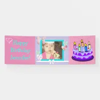 Personalize this Pink Birthday Girl Banner