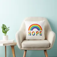 Radiant Hope: Rainbow Throw Pillow