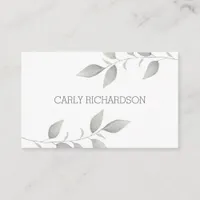 Watercolour Leaf Business Card