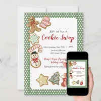 Cute Christmas Cookie Exchange Invitation