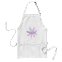 Purple Daisy Flower Wedding Adult Apron