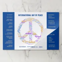 World Peace Day Peace Sign Word Cloud Paper Pad