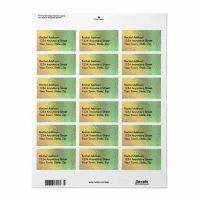 Autumn Shades of Green & Yellow LG Address Labels