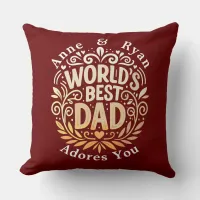 World's Best Dad Personalized Pillow