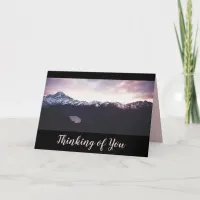 *~* Purple Lavender Pink Mountains Thinking of You Card