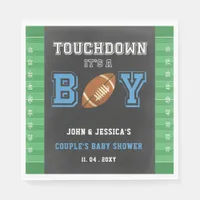 Touch Down Its a Boy Football Baby Shower Napkins