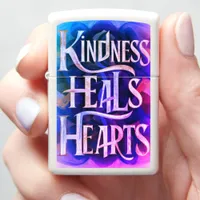 AI shows a vibrant message of kindness Zippo Lighter