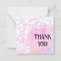 *~*  THANK YOU  Pink Gratitude AP62 Flat Note Card