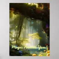 Magic Awaits You! Fairytale Forest customize Poster