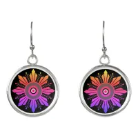 Minimal Sinulog Festival Sun Design   Earrings