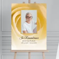 White Rose Flower Petals Celebration of Life Foam Board