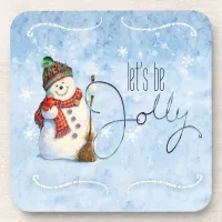 Jolly Snowman ID841 Beverage Coaster