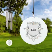 Custom Lakeside Heron Monogram Wind Chime