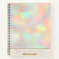 Glitter Holographic Gold Detail Spiral Notebook