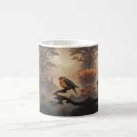 Moonlit Perch: A Solitary Bird in Twilight Coffee Mug