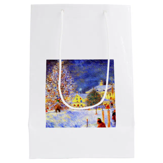 Village in winter medium gift bag