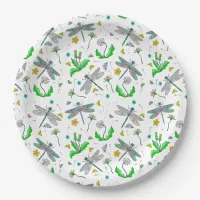 Dragonflies and Dandelions Paper Plates