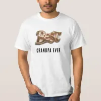 *~* Father's Day AP86 BEST Grandpa EVER Gold T-Shirt