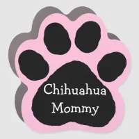 Chihuahua Mommy Purple Paw Print Car Magnet