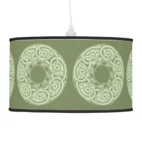 Celtic Knotwork Fish in Green Ceiling Lamp