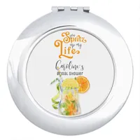 Cocktail Aperol Spritz Italian Style Bridal Shower Compact Mirror