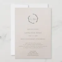 Clean & Minimal w/ Simple Botanical Line Drawings Invitation