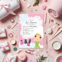 Girl Spa Sleepover Birthday Party Invitation