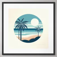 Coastal Vector Art Framed Art