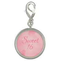 Pink Sweet 16 Birthday Charm