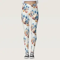 Funny Colorful Dancing Nudibranchs and Corals Leggings