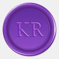 Purple Elegant Monogram Wax Seal