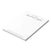 Two First Names Family Names Formal Notepad