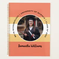 Custom Photo Modern Graduate Peach Graduation Planner