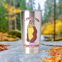 Pennsylvania Pencil Vampire Fun Cartoon Art Insulated Tumbler