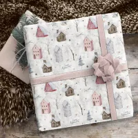 Cozy Home Christmas Pink ID985 Wrapping Paper