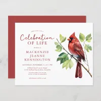 Budget Cardinal Bird Celebration of Life Memorial