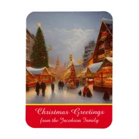 German Style Christmas Market Greetings Kitsch Magnet