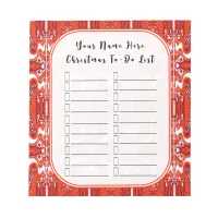 Red and White Christmas Notepad Holiday To-Do List