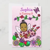 Ethnic  Fairy Birthday Invitation