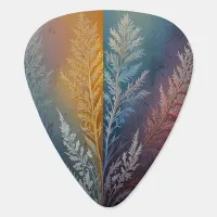 Beautiful multi colored ice crystal feathered  guitar pick